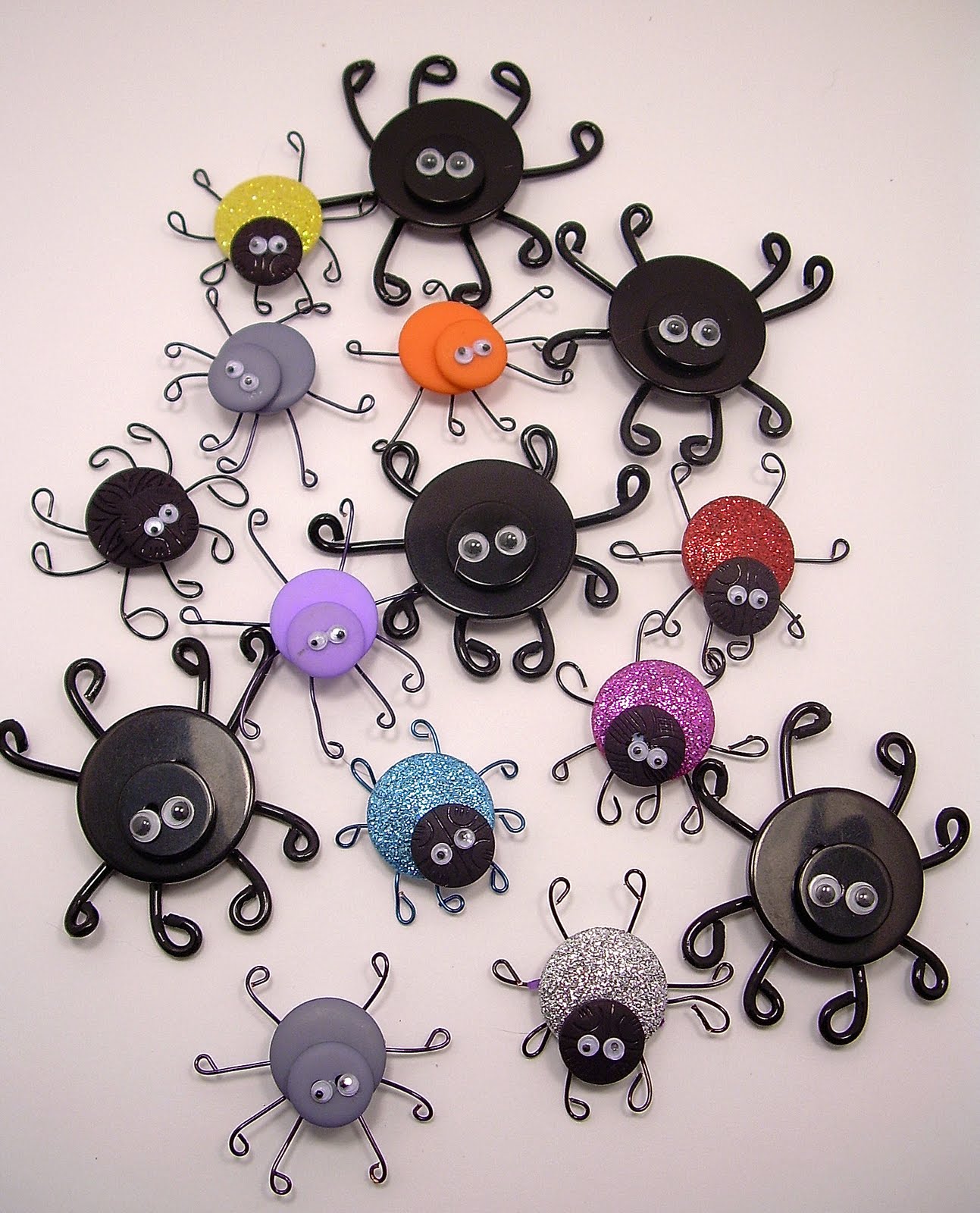 50 Button Crafts: idea #33 – button spiders | telling family tales