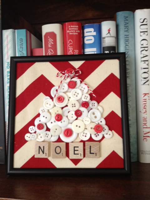 Noel button tree via Kay Lusnak